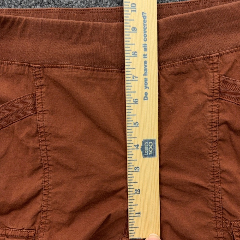 Wearables XCVI Cargo Utility Shorts Womens M Burnt Orange Pull On Stretch Hiking - Picture 9 of 10